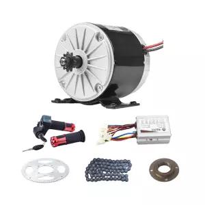 24V 브러시드 전기 모터 키트 3000RPM 고속 DC 컨트롤러 350W 자전거 스쿠터 먼지 크레이지 카트 미니