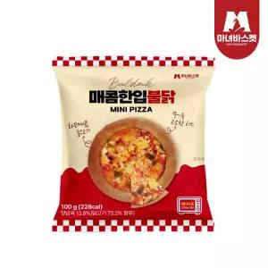 매콤한입 불닭 수제 한입 미니 냉동 피자 100gx5개