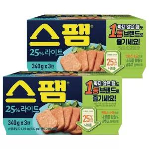 스팸 25% 라이트, 340g, 6개