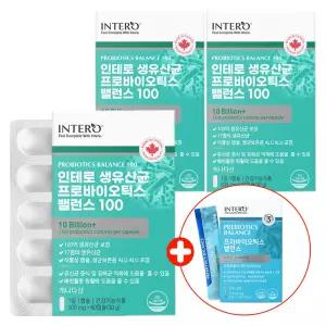 100억 생유산균 3박스 (총6개월분) 인테로 프로바이오틱스 신바이오틱스 포스트바이오틱스