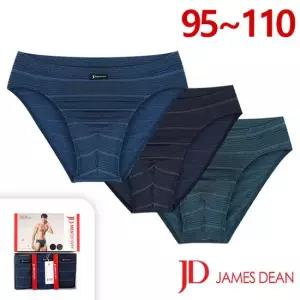 제임스딘 자카드스판 인밴드 삼각팬티3매입세트 JHMPBZ04)95-110 남성브리프