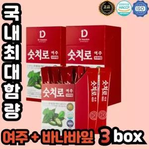 숫치로여주프리미엄 바나바잎추출물 기능성표시식품 무농약여주즙 3박스 총90포 국내최대함량 바나바잎 ...