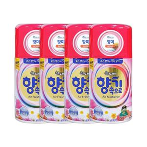 산도깨비 향기속으로 자동분사기 장미향 리필캔 290ml 4개