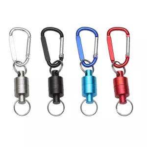 [선경] 마그네틱 자석홀더 등산고리 D형 카라비너 낚시 자석 핀온릴 랜야드 릴리저