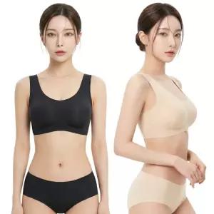 판도라by비비안 여성 무봉제 노와이어 브라 팬티 세트 A B C D 컵 심리스 런닝형 빅사이즈 탑 PBR7149S
