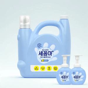 세꼼마 핸드워시 대용량 리필 레몬향 3.5L+공병2개 항균 버블 손세정제