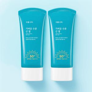 식물나라 가벼운 수분 선 젤 선크림 더블 기획 60mL 2개