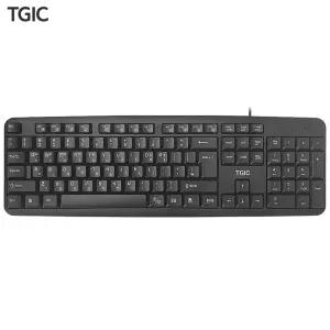 (DJ) TGIC TGC-K2000V 유선 키보드 USB 생활방수 멤브레인 사무용 가정용 키스킨포함