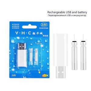 빛나는 낚시 충전식 CR425 CR322 전기 USB 충전기 부표 BOBBER 태클