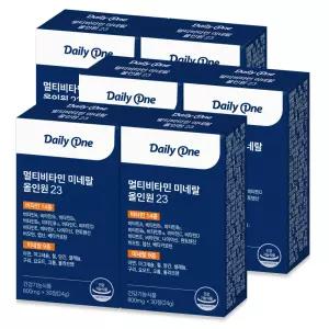 데일리원 멀티비타민 미네랄 올인원 23 종합 비타민 여성 남성 영양제 30정 6통