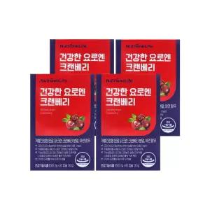 뉴트리원 건강한 요로엔 크랜베리 500mg 60캡슐 4개/mj