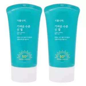 식물나라 가벼운 수분 선 젤 로션 썬크림 수분선크림 60ml 2개