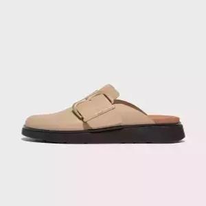 fitflop 젠-FF 맥시 버클 뮬 클로그 슬리퍼 Latte Beige