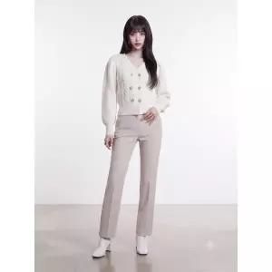 [하프클럽/에고이스트]더블 버튼 꽈배기 니트가디건 아이보리 ER4OKG03