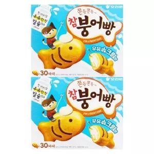오리온 참붕어빵 우유슈크림 29g x 30개 x 2개