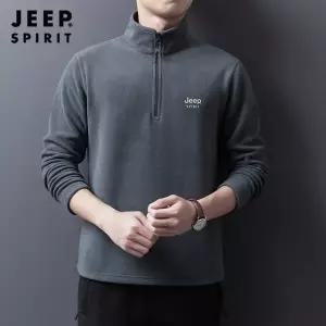 지프스프릿 JEEP SPIRIT 반집업 풀오버 겨울 집업 기모 맨투맨 긴팔 캐주얼 하이넥 티셔츠 22106Y