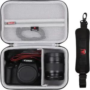 캐논 EOS 리벨 T7/R50/R100/R6 Mark II/R7/R8용 Mchoi 카메라 케이스 DSLR 하드 셸 방수 조절 가능한