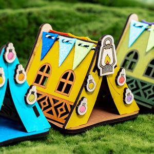 감성 캠핑 무드등 인디언 텐트 만들기 DIY 키트 우드 나무 미니어처 인테리어 소품