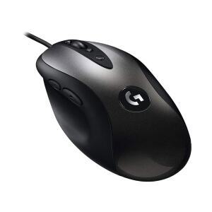 로지텍 G MX518 게이밍 마우스 히어로 25K 센서 25600 DPI ARM 프로세서 8개의 프로그래머블 버튼 - 블랙/그레이
