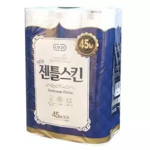 가정용 화장실용 코디 젠틀스킨 화장지 3겹 45m 60롤
