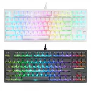지클릭커 MagneonX XRT87 8K 래피드트리거 텐키리스 게이밍 키보드 폴라화이트엑스 레이저자몽축