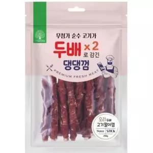 (더내추럴) 두배댕댕껌 오리스틱 14p강아지 개껌 반려견 애견 애간식 훈련 동물 육포