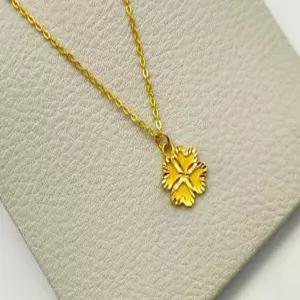24K 순금 1돈 네잎 목걸이(18K 연결고리 장식)