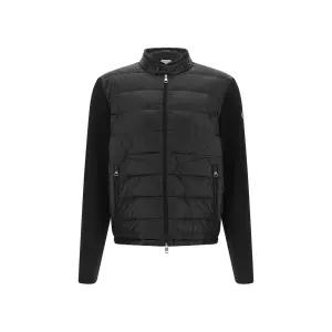 [MONCLER] 26SS 로고 믹스 니트 패딩자켓 블랙 9B000 18 M1131 999