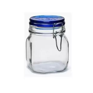 [제이큐]보르미올리 유리병 보관병 저장병 과일청 밀폐용기 블루 750ml