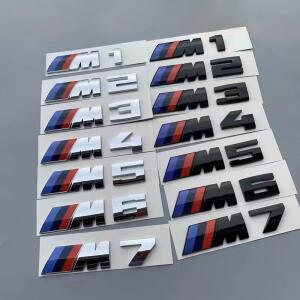 3D 엠블럼 자동차 펜더 측면 리어 트렁크 배지 M 로고 스티커 번호 데칼 BMW 호환 호환 M1 M2 M3 M4 M5 M6