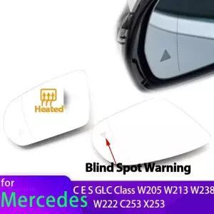 메르세데스 호환-벤츠 호환 C E S GLC 클래스 W205 W222 W213 X253 용 왼쪽  오른쪽 사이드 미러 유리 외부