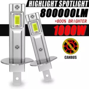 LED전구 H1 LED 헤드라이트 전구 차량용 24V 라이트, 1000W, 800000L
