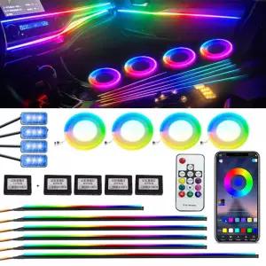 엠비언트라이트 1822 IN LED 12V 램프 64 아크릴 원격 차량용 RGB 213
