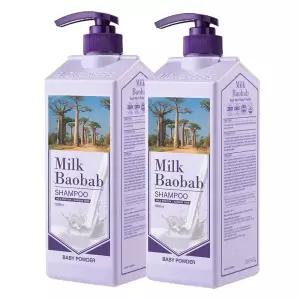 밀크바오밥 샴푸 데일리 두피케어 베이비파우더향 1000ml 2개