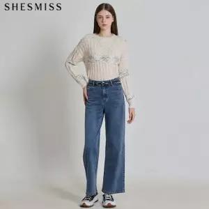 [쉬즈미스(SHESMISS)] 약기모 와이드 데님팬츠 (택가격:198000원)