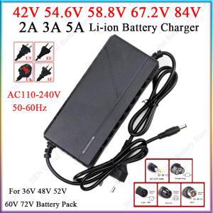 42V 54.6V 58.8V 67.2V 84V 2A 3A 5A 리튬 배터리 스마트 충전기 (10S 13S 14S 16S 20S 36-72V 리튬이온 팩