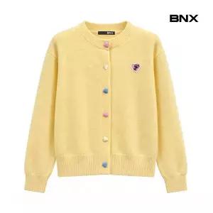 BNX 하트 자수 라운드넥 버튼업 니트 가디건 BY3CD022L0 1443245