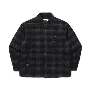 코닥 브라우니 컬러블록 코듀로이 패딩 셔켓 K6423LPJ92BLK