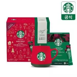 [스타벅스] 프리미엄 스틱커피 윈터팩 (다크 로스트 50T + 홀리데이 머그컵)
