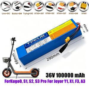 고용량 36V 100Ah 18650 리튬 배터리 10S3P 1000W 안정적인 전원 공급 장치 스쿠터용 BMS 보호 충전식
