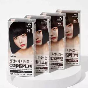 간편하게 나눠쓰는 CS헤어칼라크림 (염색+새치겸용)