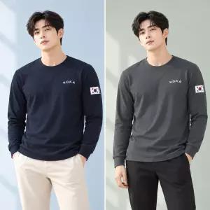 ROKA 로카티 남성 기모 맨투맨 코리아아미 겨울 긴팔 티셔츠