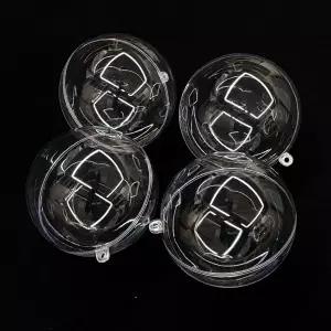 (9cm 4P) 투명 볼 원형캡슐 뽑기캡슐 트리오너먼트 꾸미기 크리스마스/추첨공/가챠/캡슐/원형/이벤트/파티