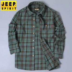 JEEP SPIRIT 긴팔 와이셔츠 가을 겨울 빅사이즈 남자체크셔츠