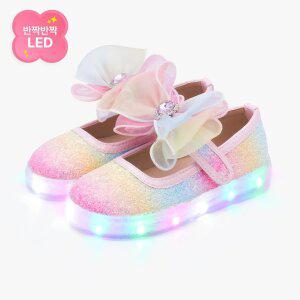[키펀트] LED 레인보우 허니팝 여아 슬립온