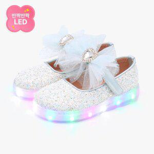 [키펀트] LED 엘사 플레이크 여아 슬립온