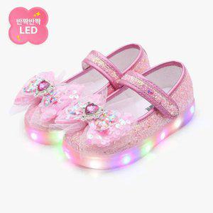 [키펀트] LED 컨페티 폼폼 여아 슬립온