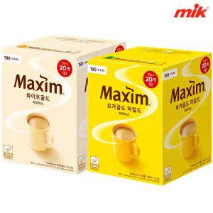 [10% 중복쿠 폰]맥심 모카골드/화이트골드 커피믹스 190T [슈프림/심플라떼/디카페인/
