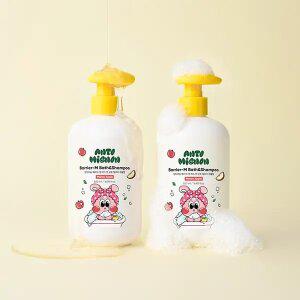 [2개] 앙또미뇽 베리어엠 아기 바디워시 올인원 바스앤샴푸 대용량 500ml 유아 신생아