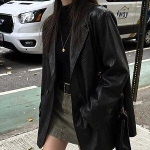 [난닝구] 레반코 박시레더자켓